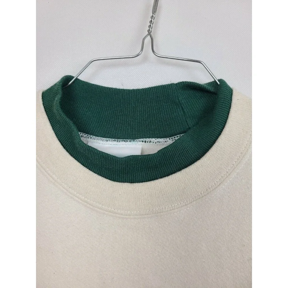 VTG 80s Womens A True Friend Teddy Bear Sweatshirt Medium Cream Pullover Grandma - Picture 4 of 9